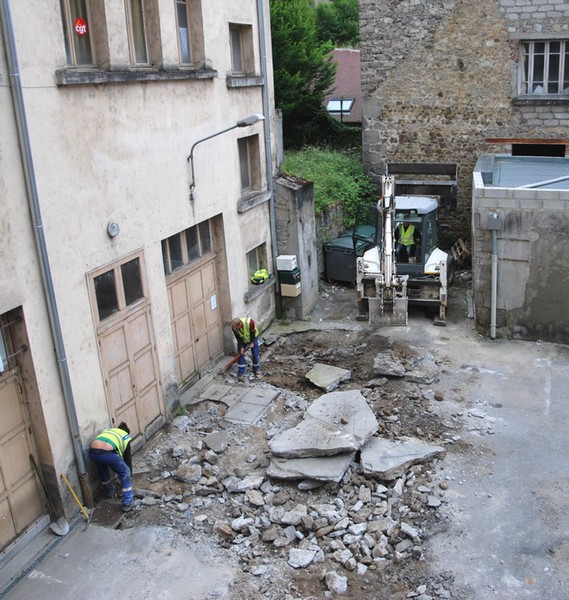 traaux parking mairie 1er jour