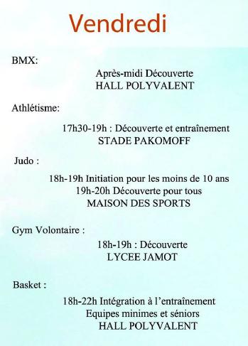 Fête OMS vendredi