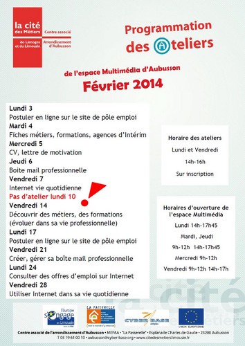 ateliers cyber base février 2014