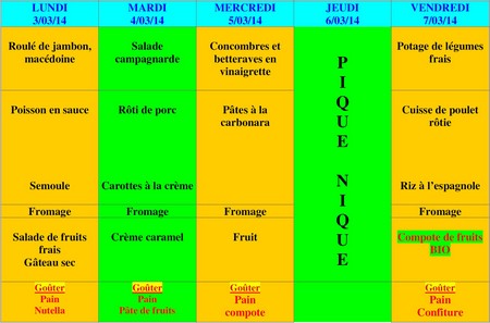 menu ALSH semaine 10