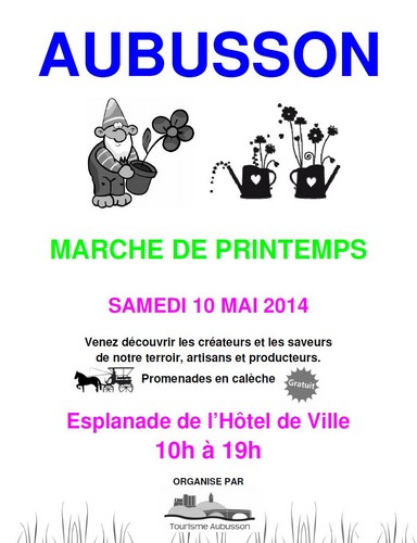 affiche marché printemps