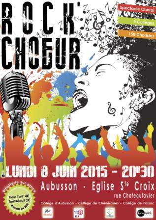 Spectacle choral 8 juin à Aubusson