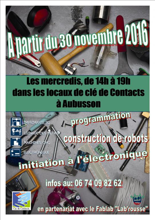 affiche atelier fablab