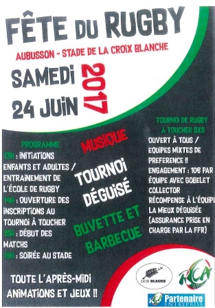 affiche fête rugby