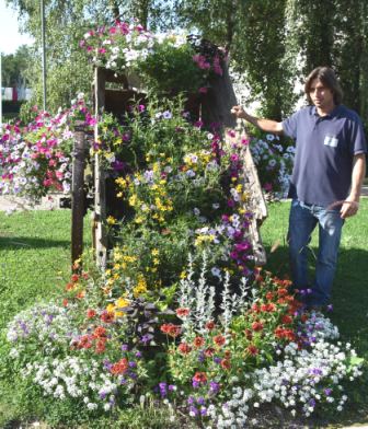 La cascade de fleurs avec JB