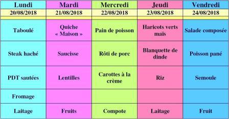 Menu ALSH semaine 34