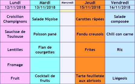 menu semaine 46