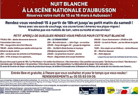 nuit blanche programme