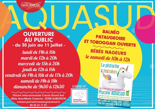 Horaires 30 juin 11 juillet 2021 AQUASUD