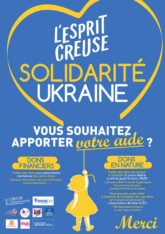 A4 affiche Solidarité Ukraine