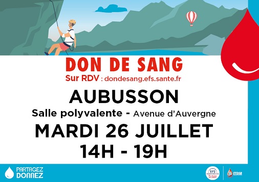 don du sang juillet aubusson site