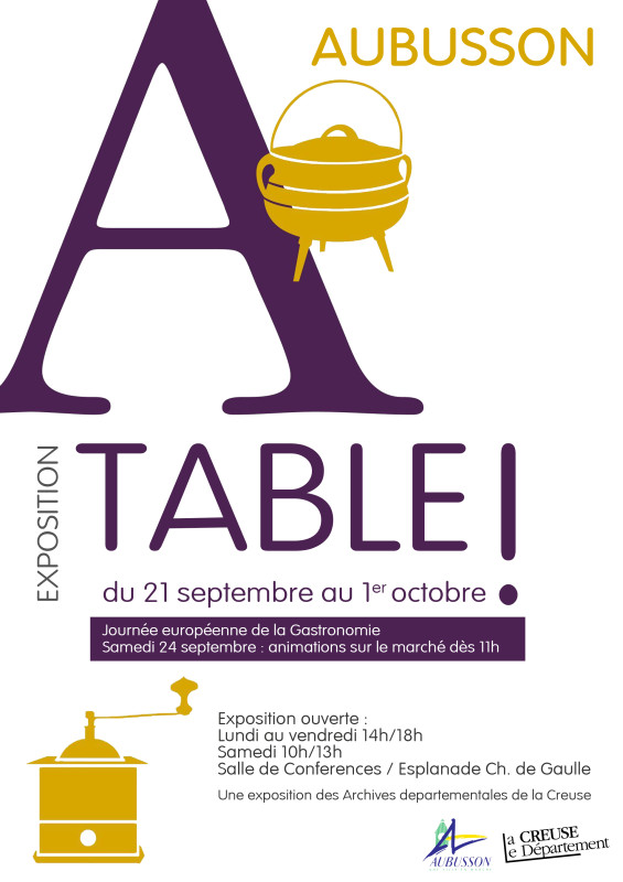 Affiche exposition A table - Aubusson copie