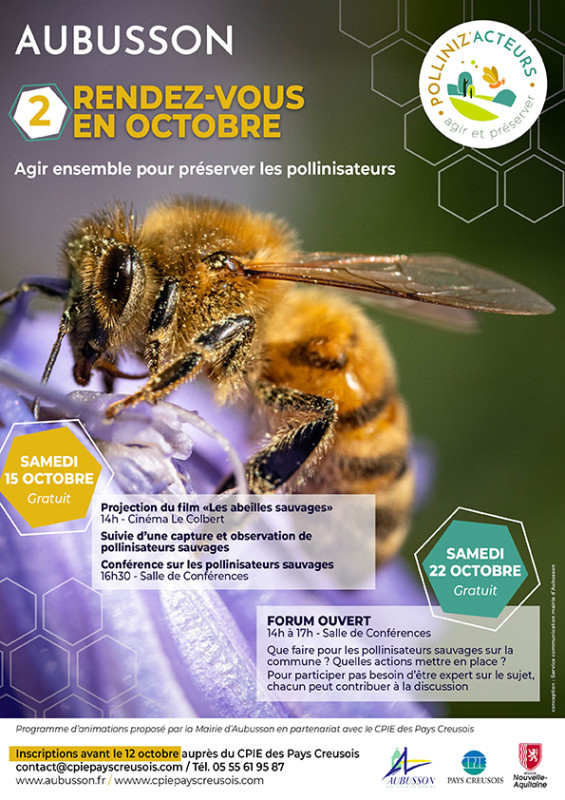 Affiche - événments pollinisateurs Aubusson web