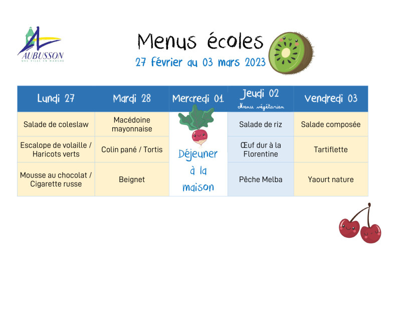 Microsoft Word - menus écoles semaine 27 février au 03 mars 20