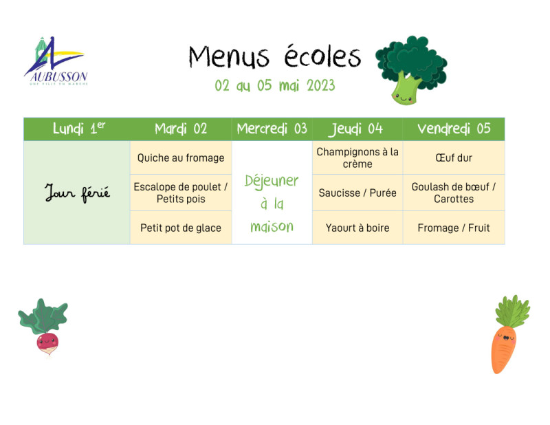 Microsoft Word - menus écoles semaine 02 au 05 mai 2023