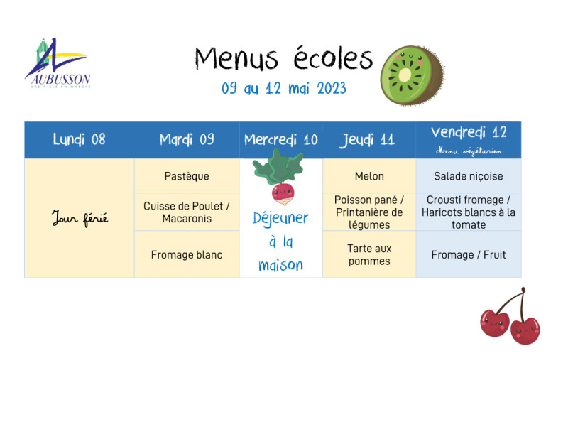 Microsoft Word - menus écoles semaine 09 au 12 mai 2023