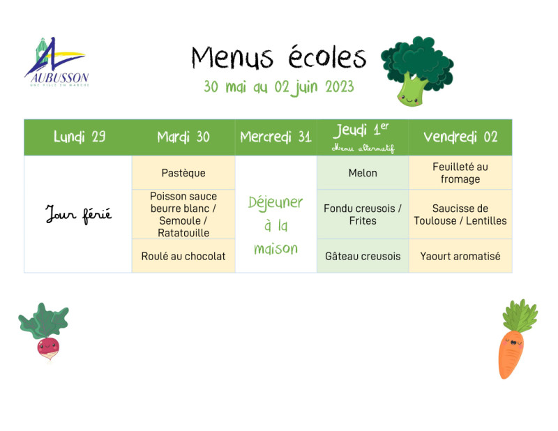 Microsoft Word - menus écoles semaine 30 mai au 02 juin 2023