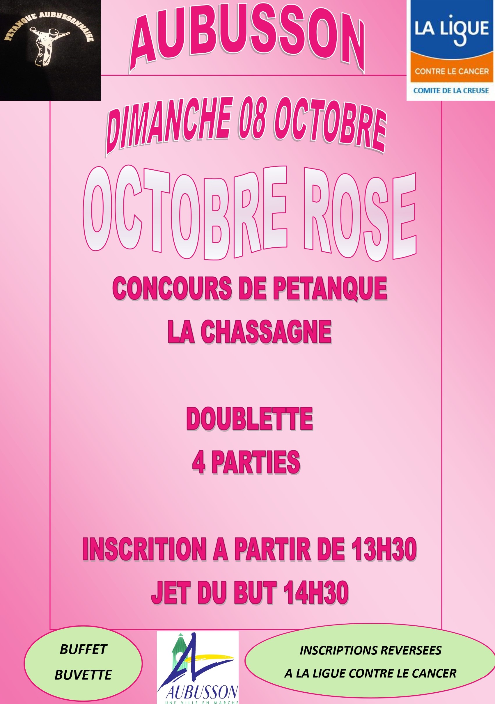 AFFICHE pétanque octobre rose 2023