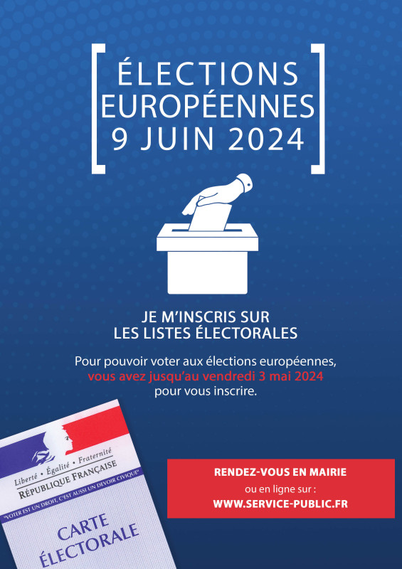Inscription listes électorales élections européennes 9 juin 2024