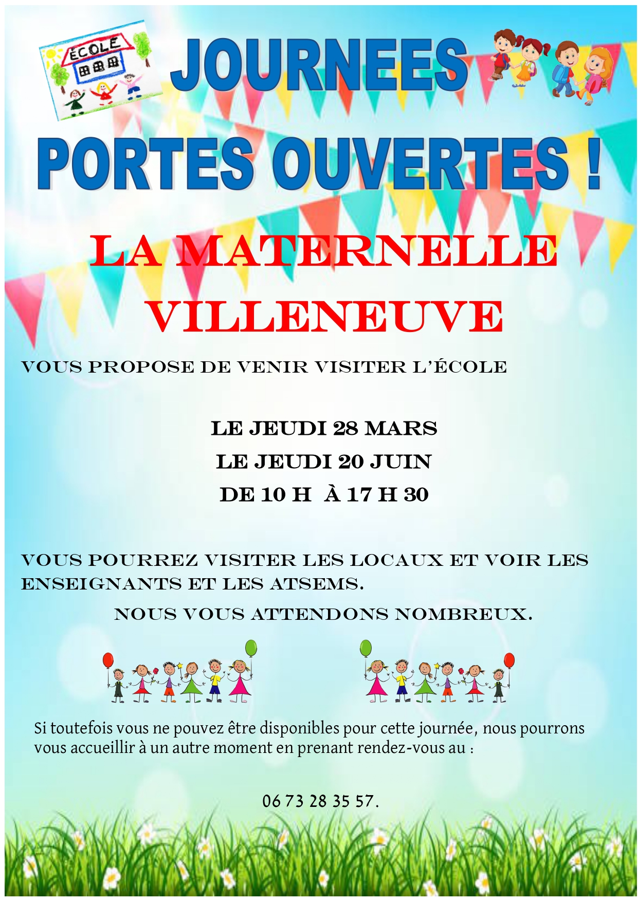 Ecole maternelle Villeneuve affiche journée portes ouvertes 2024_page-0001