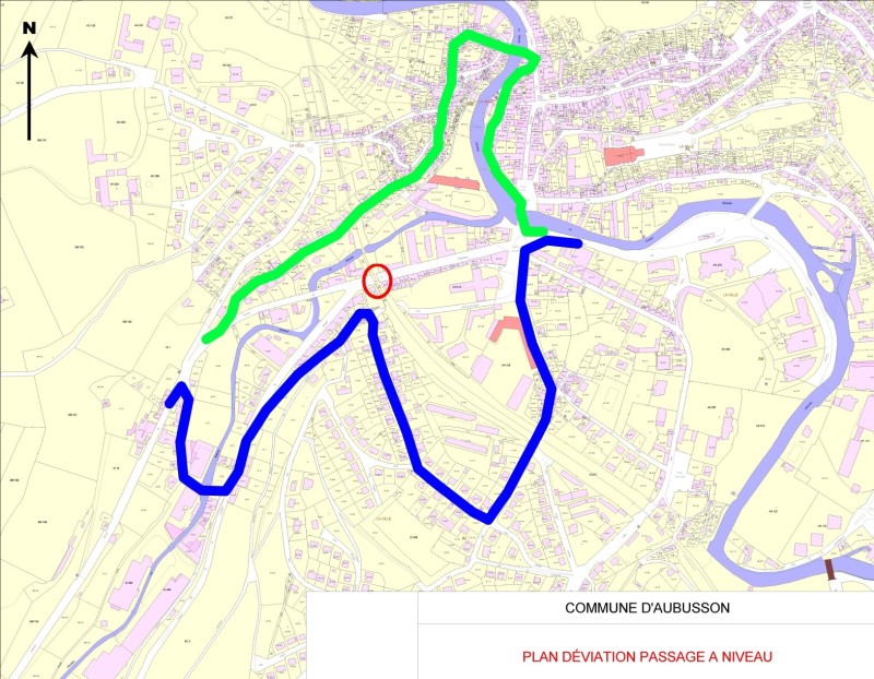 Plan de déviation travaux passage à niveau mai 2024