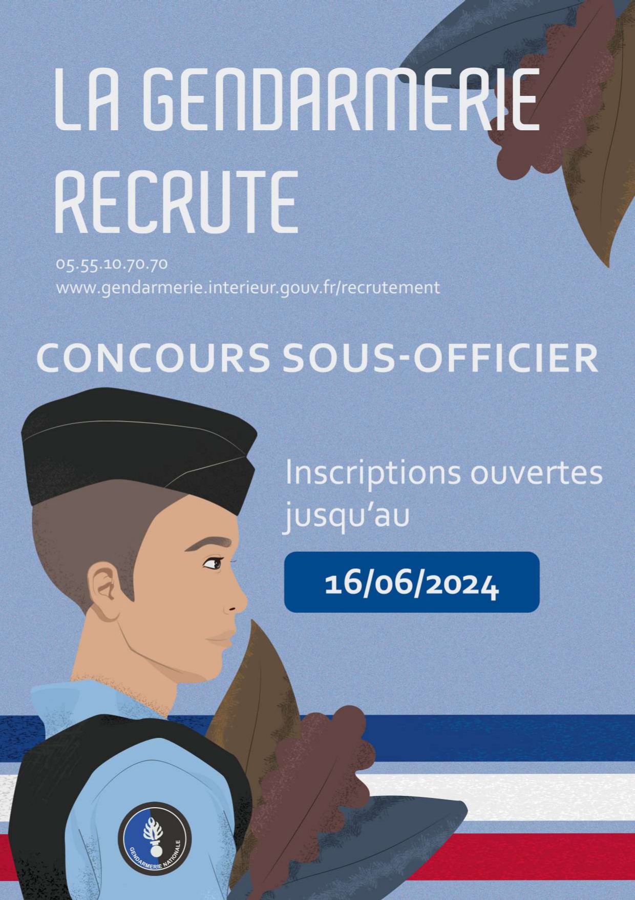 Gendarmerie concours sous officier juin 2024