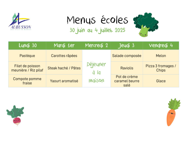 Microsoft Word - menus écoles semaine 30 juin au 4 juillet 2025